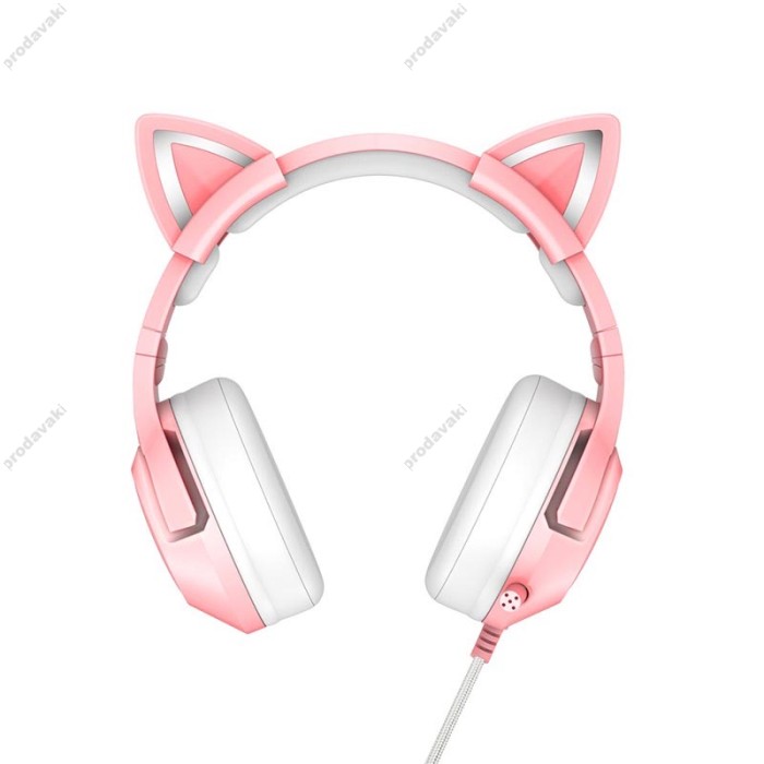 Дротові навушники Onikuma K9 Gaming CAT with LED Pink